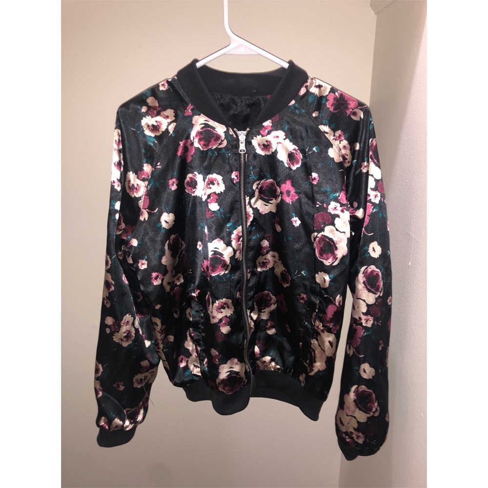 Reversible satin jacket